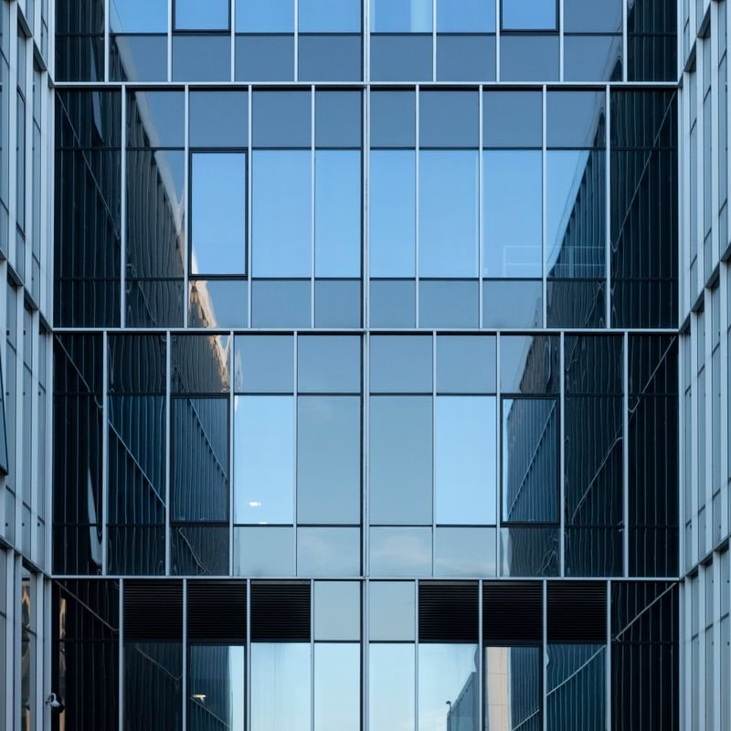 Large modern glass commercial office building in Melbourne